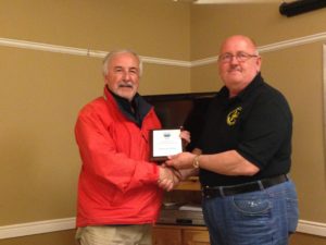 VO1DK Everett receives the Harold Dickinson Award for acts of humanity and significance to amateur radio.