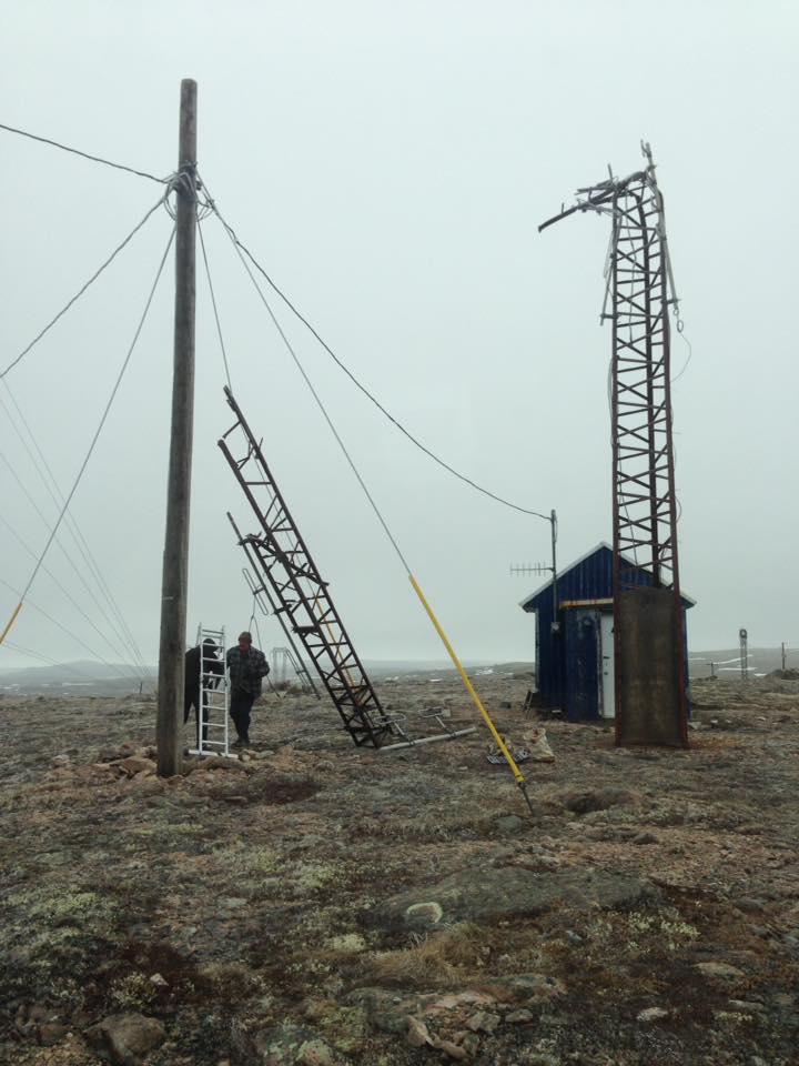 VO1BT Repeater Tower Damage